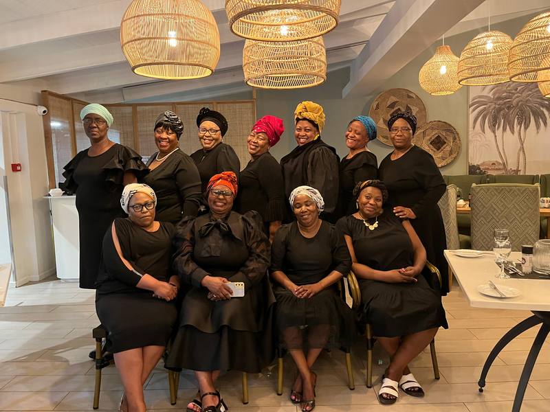 Black dress dinner group